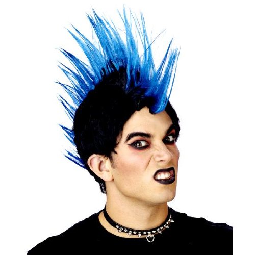 Wig Blue Punk Rocker