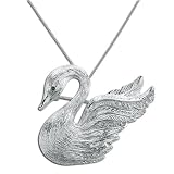 Diamond Jubilee Silver Swan Brooch & Pendant