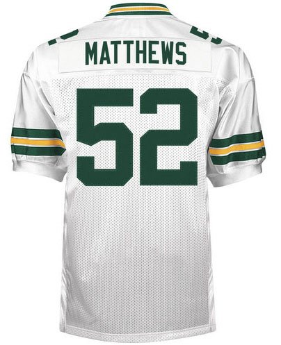 Green Bay Packers 52 Clay Matthews White NFL Jerseys Authentic Football Jersey Size 48-56 (Please Select the Size When You Order, Can Do Drop Shipping)