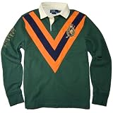 510bxvZCigL. SL160  Polo Ralph Lauren Slim Custom Fit Chevron Stripe Rugby Shirt, Green Bay, M