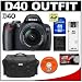 Nikon D40 Digital SLR Camera with 18-55mm II AF-S DX Lens + 8GB SD Card + Case + Cameta Bonus Accessory Kit