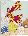 16 Inch Box Canvas (40cm) WOMAN AND DOG IN WIND by Mary Evans