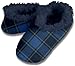Snoozies Men's Non-Skid Sole Plaid Slipper