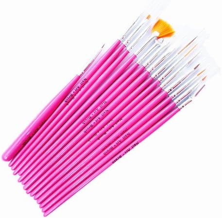 VIPMALL Set of 15 Senior Nail Art Design Painting Pen Brush Set Rosered