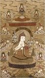 A Sino Tibetan Silk Embroidered Silk Thang.Ka Circa 1800 art print by Christie`s Images