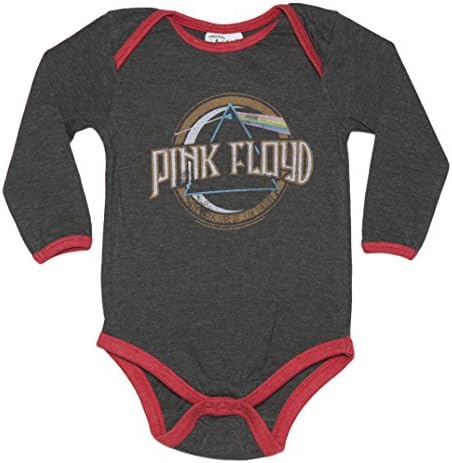 Kids Dark Grey Marl Pink Floyd On The Run Babygrow from Amplified Kids