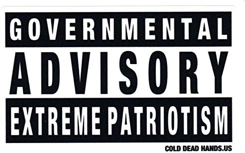 Governmental Advisory Extreme Patriotism Decal