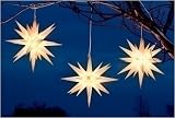Set of 2 White Moravian Star Hanging Christmas Lights #166580
