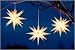 Tools & Hardware : Set of 2 White Moravian Star Hanging Christmas Lights #166580