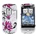 Electronics : New Art Flower Purple White Vintage Htc Hero Sprint CDMA Snap on Cell Phone Case