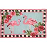 Homefires Accents Flirty Flamingos Indoor Rug, 22-Inch by 34-Inch