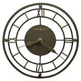 This 9 diameter bent iron wall clock is finished in Aged Iron Stone.