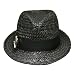 510cMHMSi3L. AA75  GORGEOUS BLACK STRAW SHORT BRIM FEDORA W/ GEM TRIM
