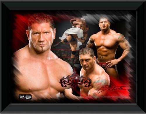 Batista Official Framed Montage Desktop Print, WWE.