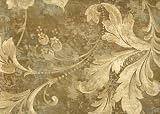 Almond Floral Scroll Wallpaper