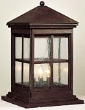 Minka Lavery Outdoor Berkeley 8567-51 Solid Brass 4-LT 240w (18"H x 11"W) Post Light in Rust