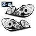 SPPC Projector Headlights Chrome Assembly Set (CCFL Halo) For Lexus GS 300/400 - (Pair) Driver Left and Passenger Right Side Replacement Headlamp