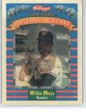 1991 Kellogg's Baseball Greats #3 Willie Mays - New York Giants (3-D Sportsflics) (Baseball Cards)
