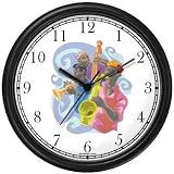 Product details for Jazz Trio No.3 Jazz Musician Wall Clock by WatchBuddy Timepieces (Black Frame)