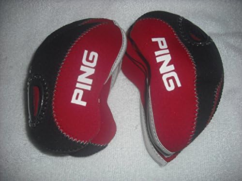 Ping Golf Iron Headcover Set - 10 Pcs - Two-tone Black and Red