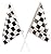Race Decorations Racing Party Pack Bundle Black & White Checkered (Tablecover, 100 ft Pennant Banner, Racing Finish Line flags, Balloons & Bonus Bag)