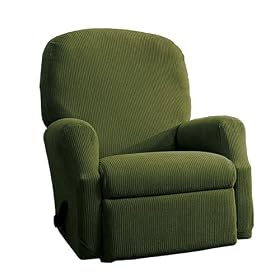 Casual Home Stretch Ribbed Recliner Slipcover - Palm Tree