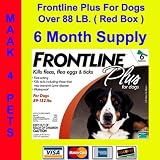 Frontline Plus Dogs Over 88 lb. 6 Pack (Red) * Free Shipping *