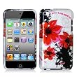 Red and Black Flower Hard Snap-on Crystal Skin Case Cover Accessory for Ipod Touch 4th Generation 4g 4 8gb 32gb 64gb by Electromaster