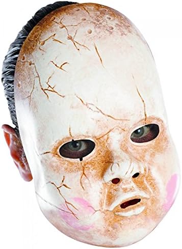 Creepy Baby Mask For Adult Teen Gothic Scary Doll Costume Halloween Fancy Dress