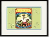 Black Framed/Matted Print 17x23, El Trabajo - Tobacos Esquisitos