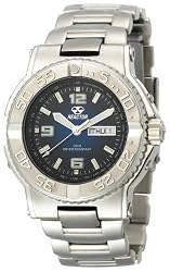 REACTOR Men's 74603 Critical Mass Degrading Blue Dial Stainless Steel Watch