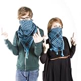 Black/Turquoise Kafiyah Scarf
