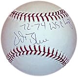 Vida Blue Autographed Baseball with 72-64 WS Champs Inscription