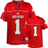 Arkansas Razorbacks Youth -No. 1- Replica Chase Football Jersey