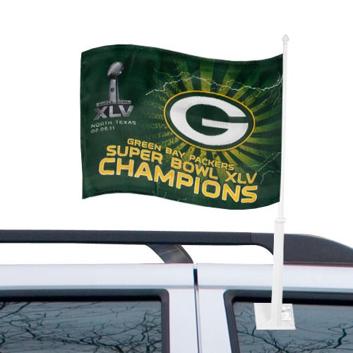 NFL Pittsburgh Steelers 2010 Super Bowl XLV Champion Car Flag