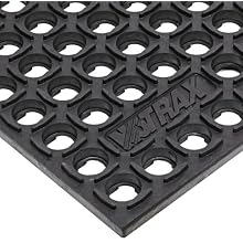 NoTrax Rubber 543 Cushion-Tred Anti-Fatigue Drainage Mat, for Wet Areas, Black