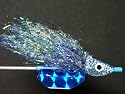 NEW FLIES Pearlescent Nuclee-r UVA Holographic & Glow in Dark Sinking Sharkskin Head Tube & Trolling Boogie Fly #127