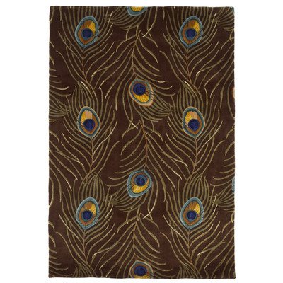 Kas 0748 Catalina 3-Feet 3-Inch by 5-Feet 3-Inch Mocha Peacock Feathers Rug On Sale