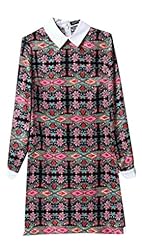 Square Neck Long Sleeves Spring Summer Mini Dress 