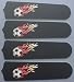 Sports Ceiling Fans – Fan Blades Flaming Soccer Balls 17″