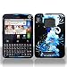 Blue Hawaiian Flower on Black Snap on Hard Skin Shell Protector Cover Case for Motorola Charm MB502 + Microfiber Cell Phone Bag + Case Opener PicK - NOT COMPATIBLE WITH ORIGINAL EXTENDED BIGGER BATTERY