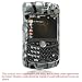 Crystal Black and Silver Skulls Design Transparent Snap-On Cover Hard Case Cell Phone Protector for Motion BlackBerry Curve 8300 8330