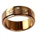Jewelry : Stainless Steel Ring 316 Chocolate Color Spinner Band CZ Diamonds 8mm Width by Bucasi