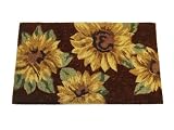 Geo Crafts IE 1337 18 - Inch - by - 30 - Inch PVC Backed Coir Doormat, Sunflower - B002GP7OHY