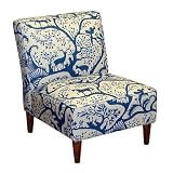 Armless Chair with Woodland Design in Blue