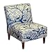 Armless Chair with Woodland Design in Blue