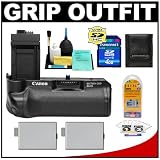 Canon BG-E5 Battery Grip for EOS Rebel XS XSi with Two (2) Spare LP-E5 Rechargeable Batteries + 4GB SD Memory Card + Bonus Accessory Kit