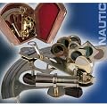 Nautic Sextant aus MESSING 20cm + Massivholzbox Modell ELECSA 9052