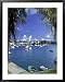 Boat in Harbor, Hamilton, Bermuda Framed Art Poster Print by Jim Schwabel, 31x39