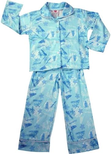 Cindy Jordan - Toddler Girls Long Sleeve Coat Style Pajamas, Blue 10948-2T